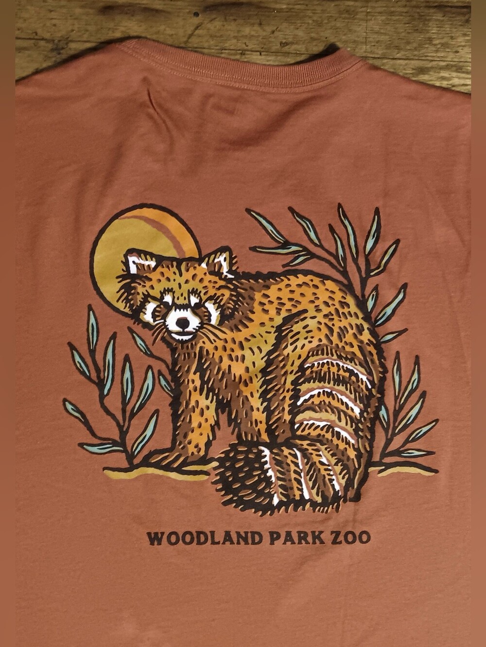 Woodland Park Zoo Red Panda t-shirt NEW 100% Organic Cotton Animal Print Seattle